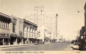 Indian Looking North Real Photo - Wichita Falls, Texas TX