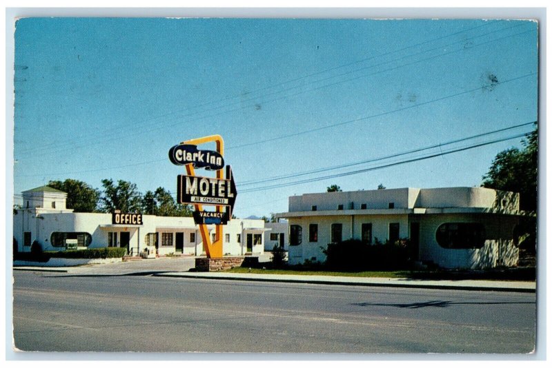 1958 View of Clark Inn Motel Las Vegas Nevada NV Vintage Posted Postcard