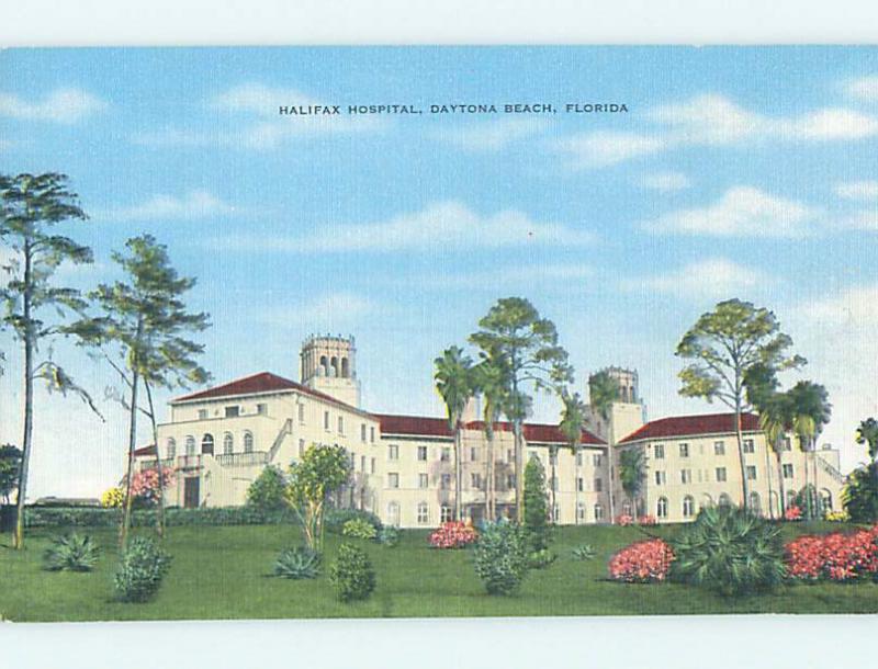 Unused Linen HOSPITAL SCENE Daytona Beach Florida FL J9473