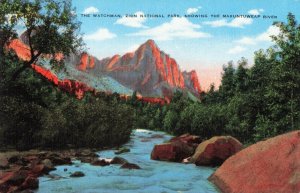 Postcard Watchman Zion National Park Utah