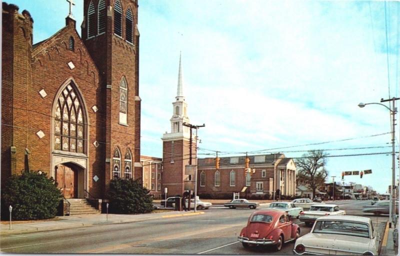 Florence South Carolina SC Church VW Bug Unused Vintage Postcard D61