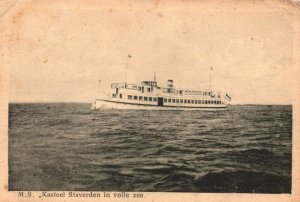 MS Kasteel Staverden Ship Vintage Postcard 03.65