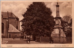 Netherlands Tilburg Monument Willem II Postcard C110