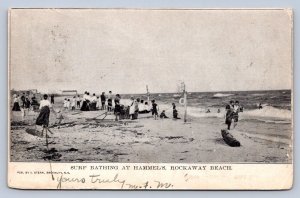 J89/ Rockaway Beach Long Island New York Postcard c1910 Surf Bathing 238