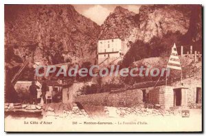 Old Postcard Menton Garavan La Frontiere From Italy