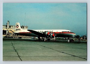 Aviation Airplane Postcard LAN Chile Airlines Douglas DC-6B F9