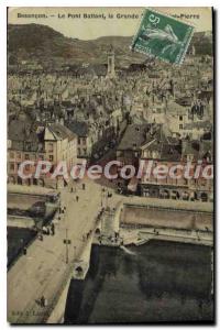 Old Postcard Besancon Bridge Beating Great