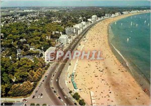 Postcard Modern Brittany in La Baule colors (L A) The Beach and hotels