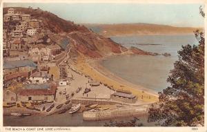 uk24064 beach and coast line looe cornwall real photo uk