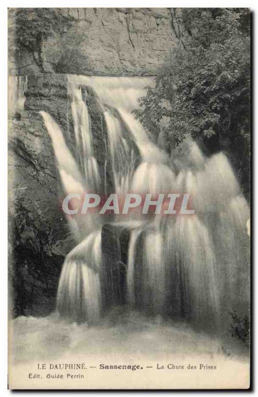 Old Postcard Dauphine Sassenage Falling rocks