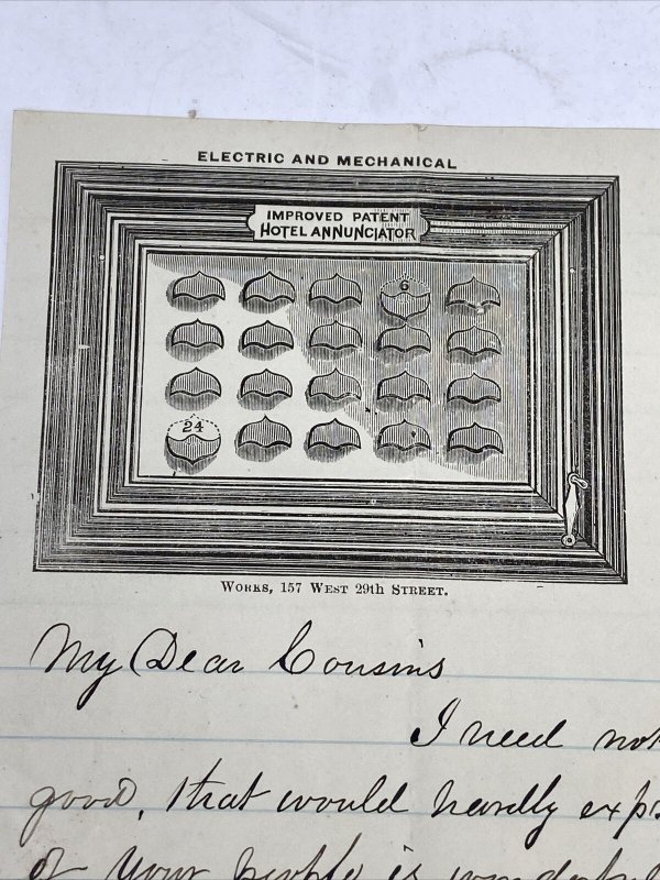 1873 Newman & Capron Railway Car Fixtures Letterhead Handwritten Personal Letter