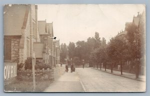 BRITISH VILLAGE SCENE ANTIQUE REAL PHOTO POSTCARD RPPC