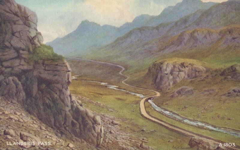 Wales Postcard - Llanberis Pass, Gwynedd - Art Colour   RS21029