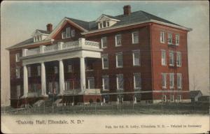 Ellendale ND Dakota Hall c1910 Postcard