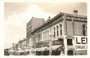 Atlantic IA Business District Collins Hat Shop 1944 Real Photo Postcard