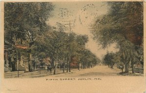 Early Hand-Colored Postcard; Fifth Street, Joplin MO, Posted