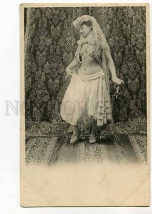 264961 NUDE Harem BELLY DANCER Vintage postcard