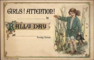 CM Burd Rally Day Sunday School Children 1922 Postcard #3 EXC COND