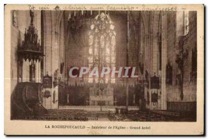 Old Postcard THE Rochefoucauld Interior of I Church High Altar