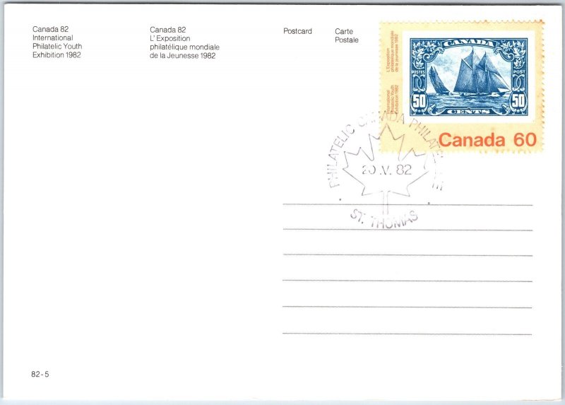 Canada Post Commemorative Postcard the Bluenose Schooner Halifax Nova Scotia CXL Canada Nova