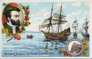 Arrival of Jacques Cartier Canada Prudential Life Insurance Unused Postcard H54