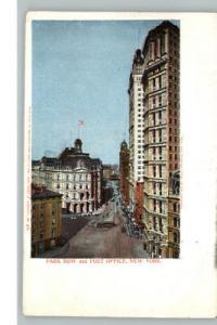 New York City Trolley Street Scene c1910 Postcard