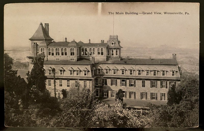 Vintage Postcard 1907-1915 Grand View (Sanatorium), Wernersville, Pennsylvania
