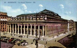 Bordeaux Old Postcard the great theater
