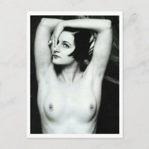 Christiane, A Sensual Nude, Vintage Inspired Postcard
