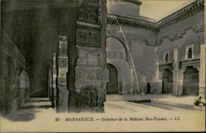 B577 Morocco Marrakesh Medersa Ben-Youssel interieur