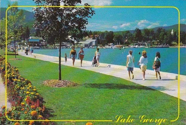 New York Lake George Promenade View Along The Scenic Walk