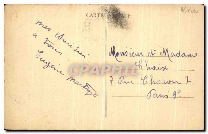 Old Postcard Chateau Chinon Les Rochers du Vieux Chateau and the valley of th...