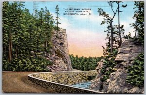 Vtg Birmingham Alabama AL Narrows Across Shade Mountain 1940s View Postcard