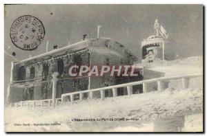 Old Postcard Astronomy L & # 39Observatoire the Puy de Dome in winter