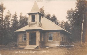 Log Cabin Church in Oduossoc, Maine