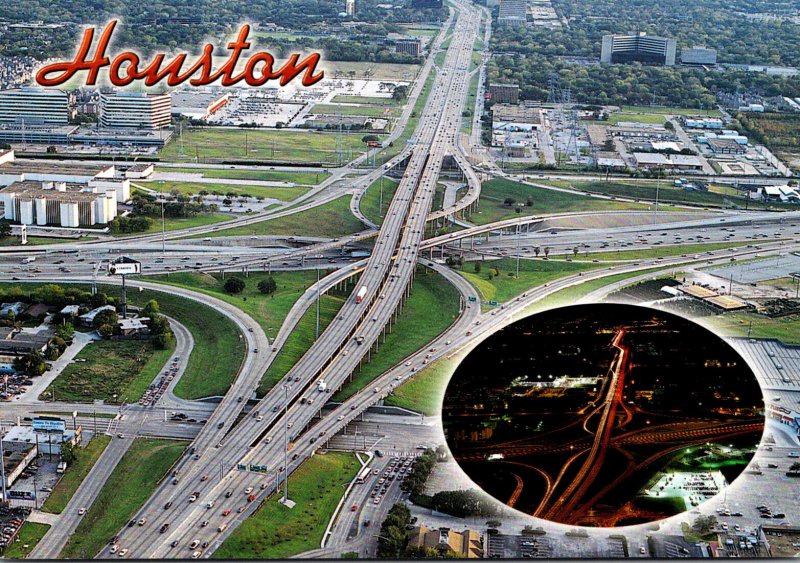 Texas Houston Aerial VIew Of Freeways