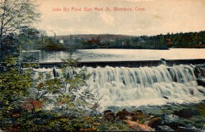 Connecticut Waterbury East Main Street John D's Pond 1908