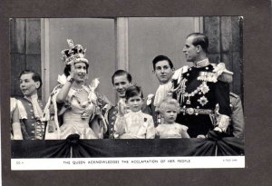 UK Queen Elizabeth Prince Philip Coronation British Raphael Tuck London Postcard