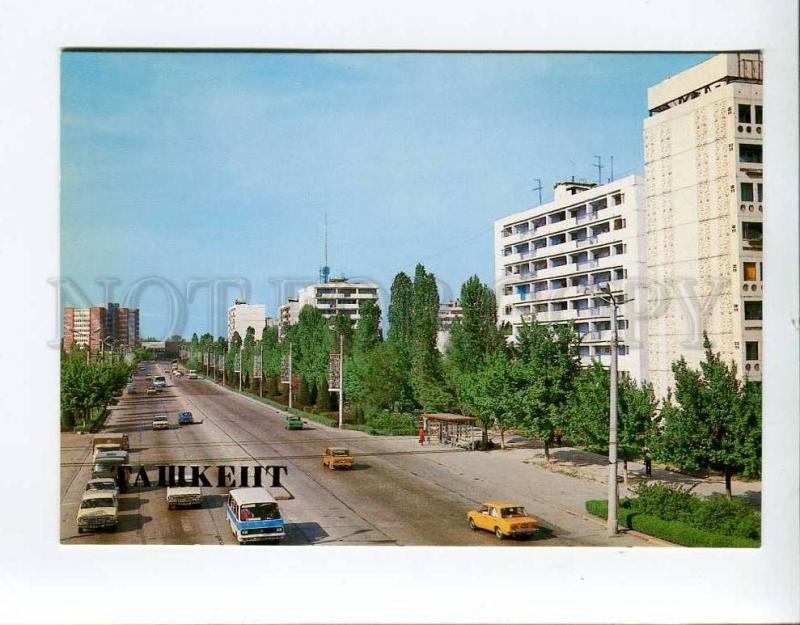 271940 Uzbekistan TASHKENT Lenin avenue 1986 year postcard