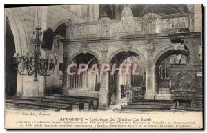 Postcard Old Appoigny inside the church the Jube