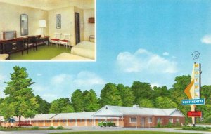 SALEM, IL Illinois  CONTINENTAL MOTEL Room~TV  ROADSIDE  Marion County Postcard