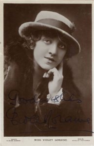 Violet Loraine The Bing Boys Are Here Musical Star Old Hand Signed Photo