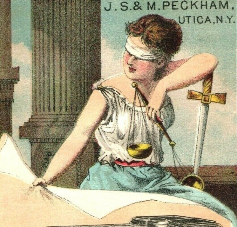 1880s-90s J.S & M. Peckham Stoves Lady Justice C. Hydon P194