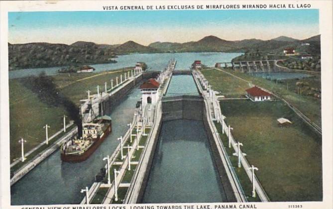 Panama Canal View Of Miraflores Locks Looking Towards The Lake