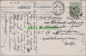 Genealogy Postcard - Carrello?, 6 Woodlands Road, Littlehampton, Sussex  1109A