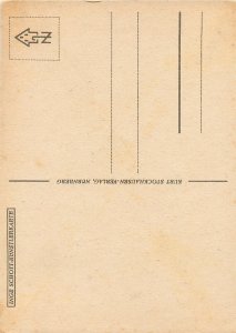 Artist signed INGE SCHOTT children caricature costume bird gardener 