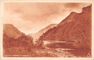 uk16846 evening shadows llanberis  wales  real photo uk