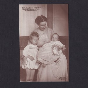 GERMANY, Postcard, Countess Ina Marie von Ruppin with Sons, Unused
