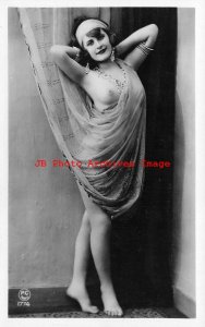 916973-RPPC, Beautiful French Risque Flapper Woman with Bare Breast, Nude