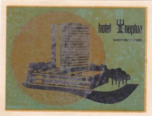 Germany Warnermuende Hotel Neptun Vintage Luggage Label sk3707